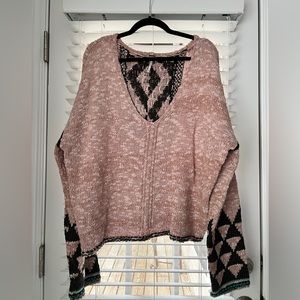 Free People V-neck Sweater-NEVER WORN